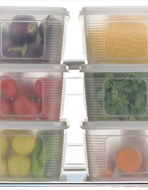 Super Store Plastic Fridge Container - 1800 ml (Pack of 6)