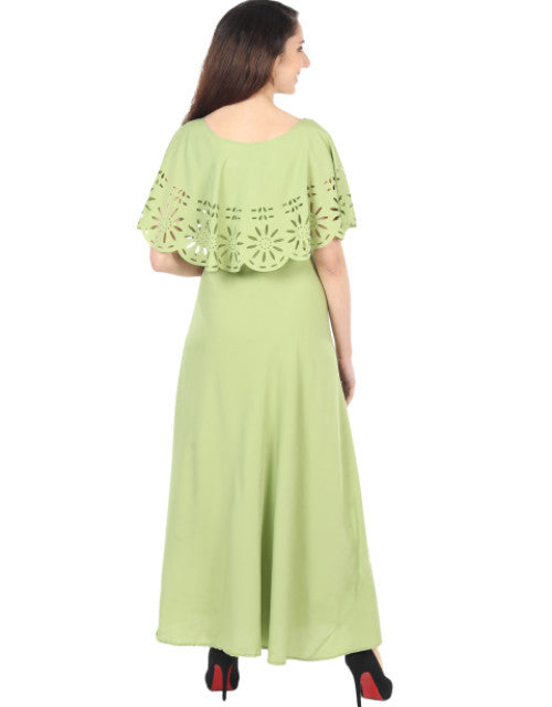 Women Solid Light Green Maxi Dress